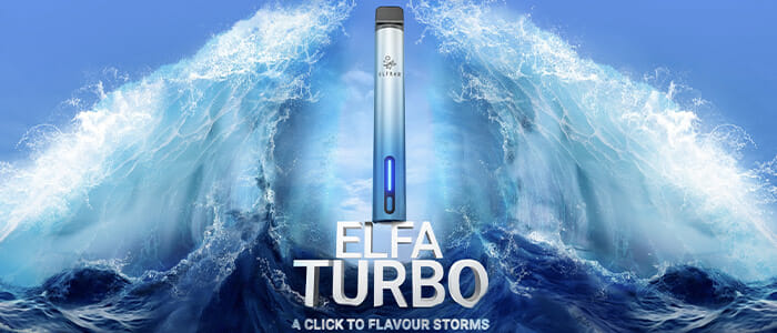 Bannière de présentation du pod Elfa Turbo d'Elfbar